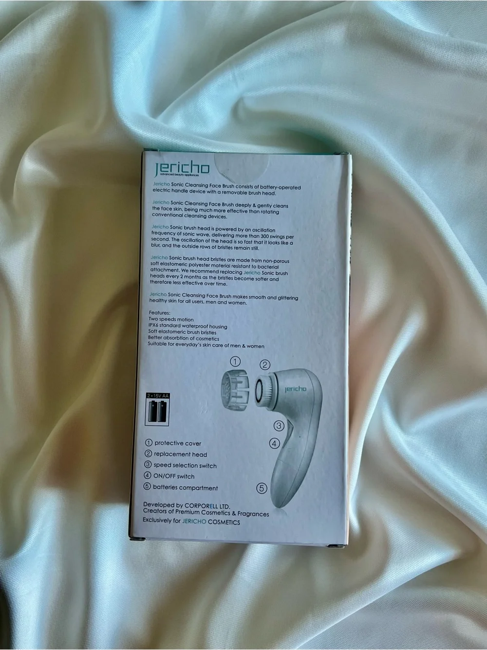 Jericho White Sonic Cleansing Face Brush